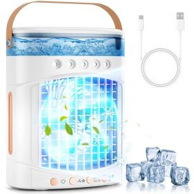 Portable Air Conditioners Parts Fans, 4-in-1 Portable Air Cooler Fan with 700mL Tank