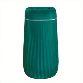 1pc Air Humidifier Aromatherapy Diffuser With Double Nozzle; USB Ultrasonic Essential Oil Nebulization Mist Maker With LED Night Light For Car; H (Color: Green)