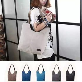 NATURA Cotton Canvas Tote By Journey Collection (Color: Brown)